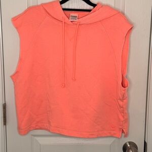 PINK Victoria's Secret Peach Sleeveless Hoodie